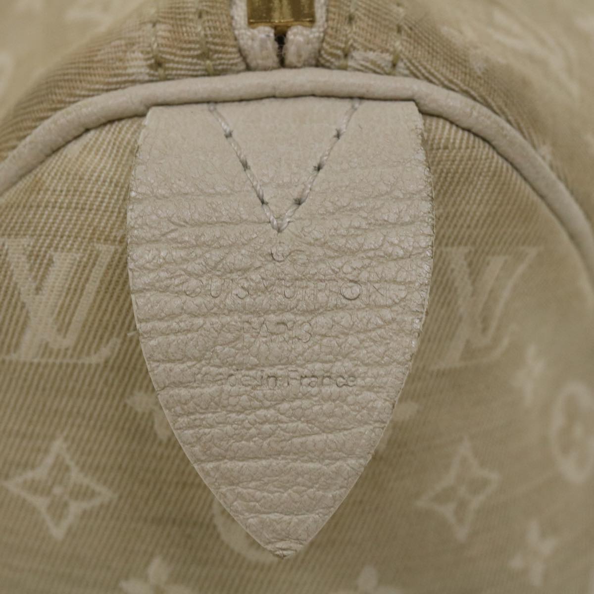 LOUIS VUITTON Monogram Mini Lin Speedy 30 Hand Bag White M95319 LV tp613