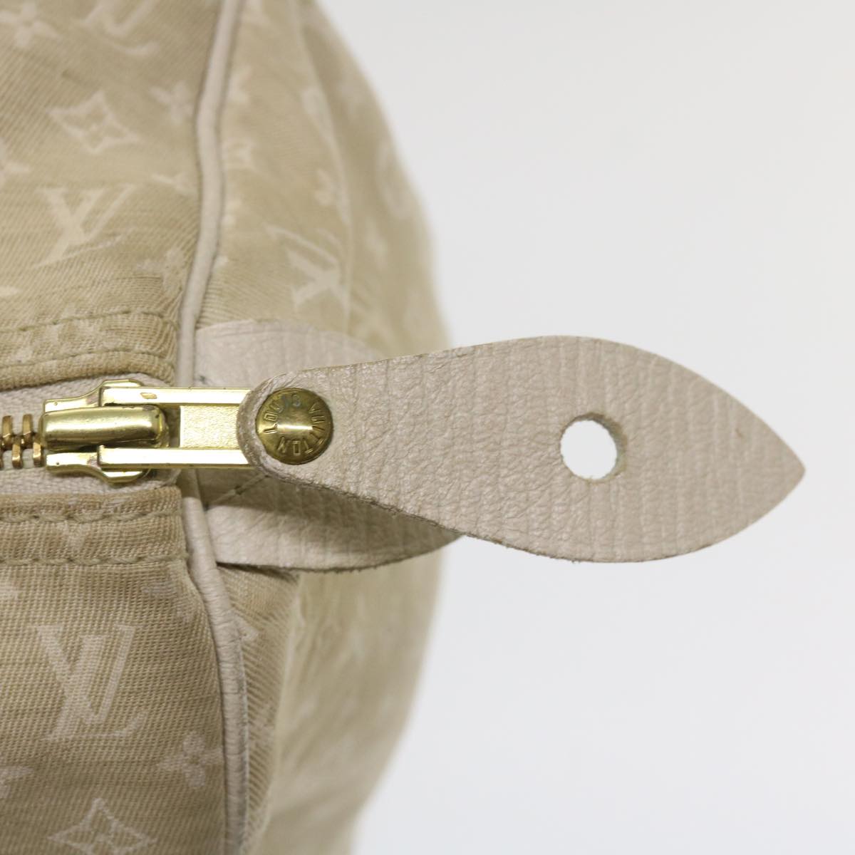 LOUIS VUITTON Monogram Mini Lin Speedy 30 Hand Bag White M95319 LV tp613