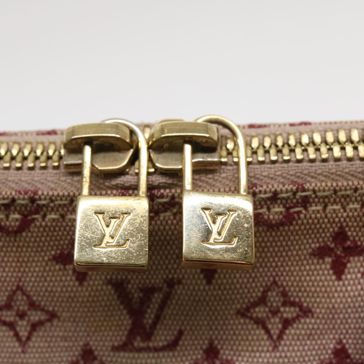 LOUIS VUITTON Monogram Mini Alma Long Hand Bag Red M92207 LV tp631