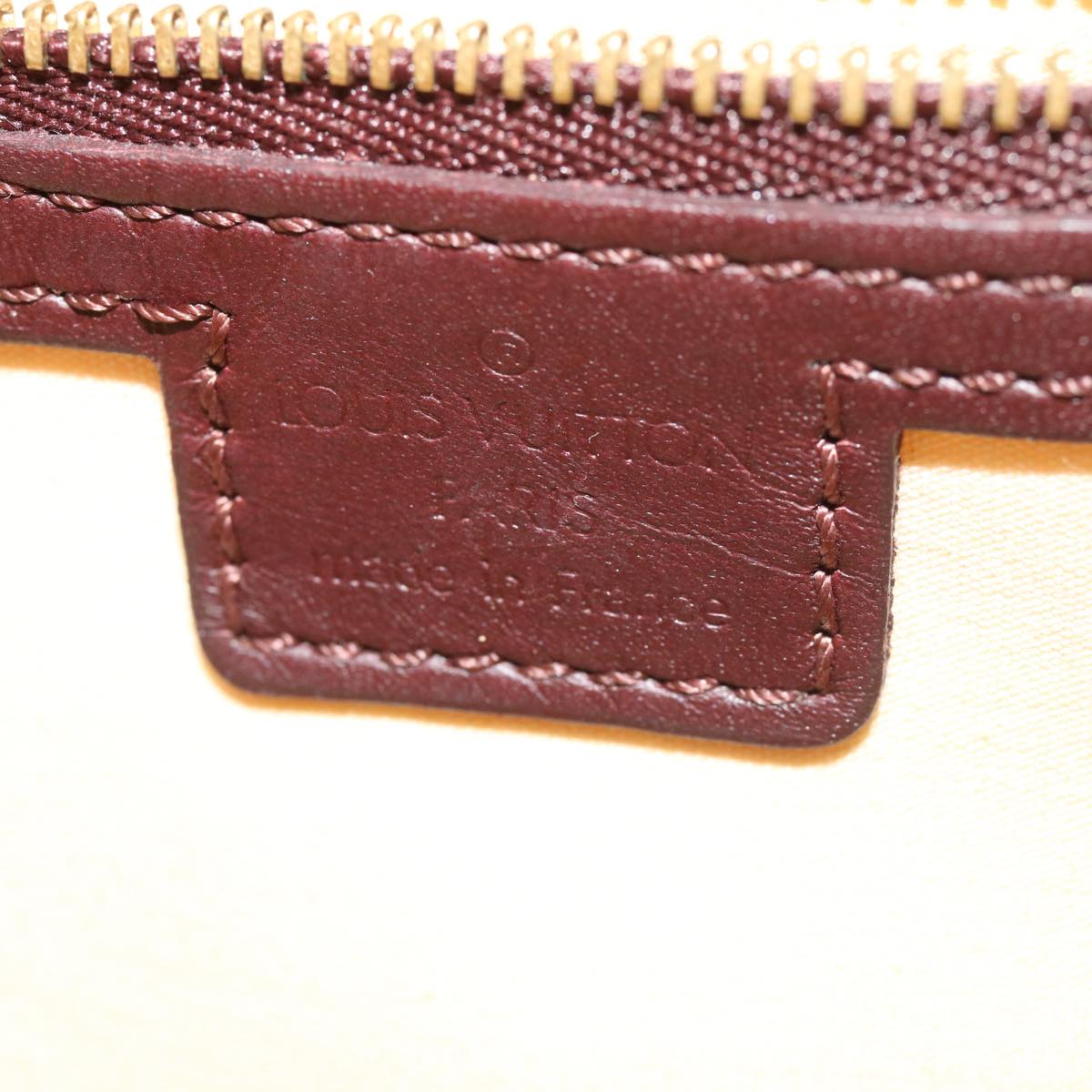 LOUIS VUITTON Monogram Mini Alma Long Hand Bag Red M92207 LV tp631