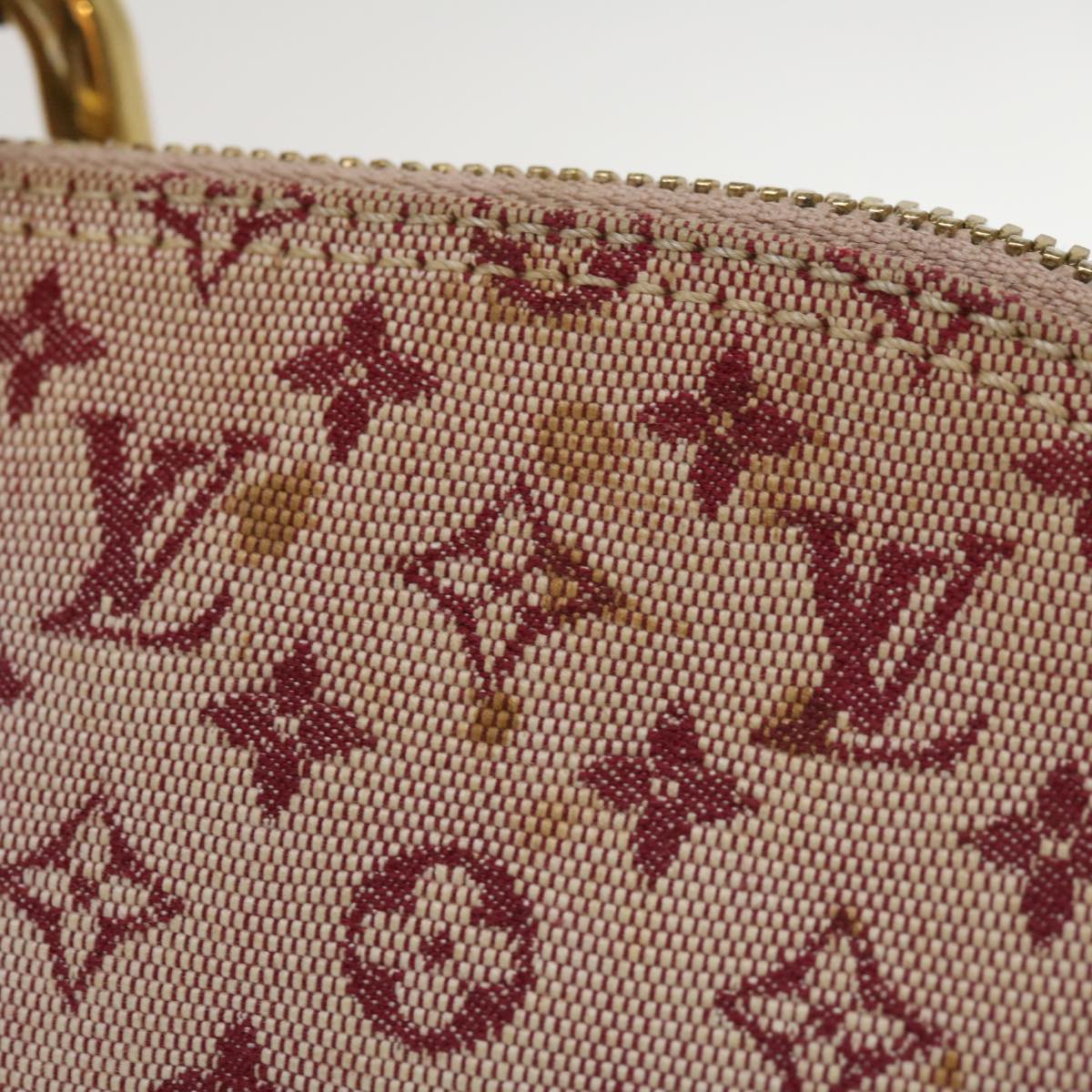 LOUIS VUITTON Monogram Mini Alma Long Hand Bag Red M92207 LV tp631