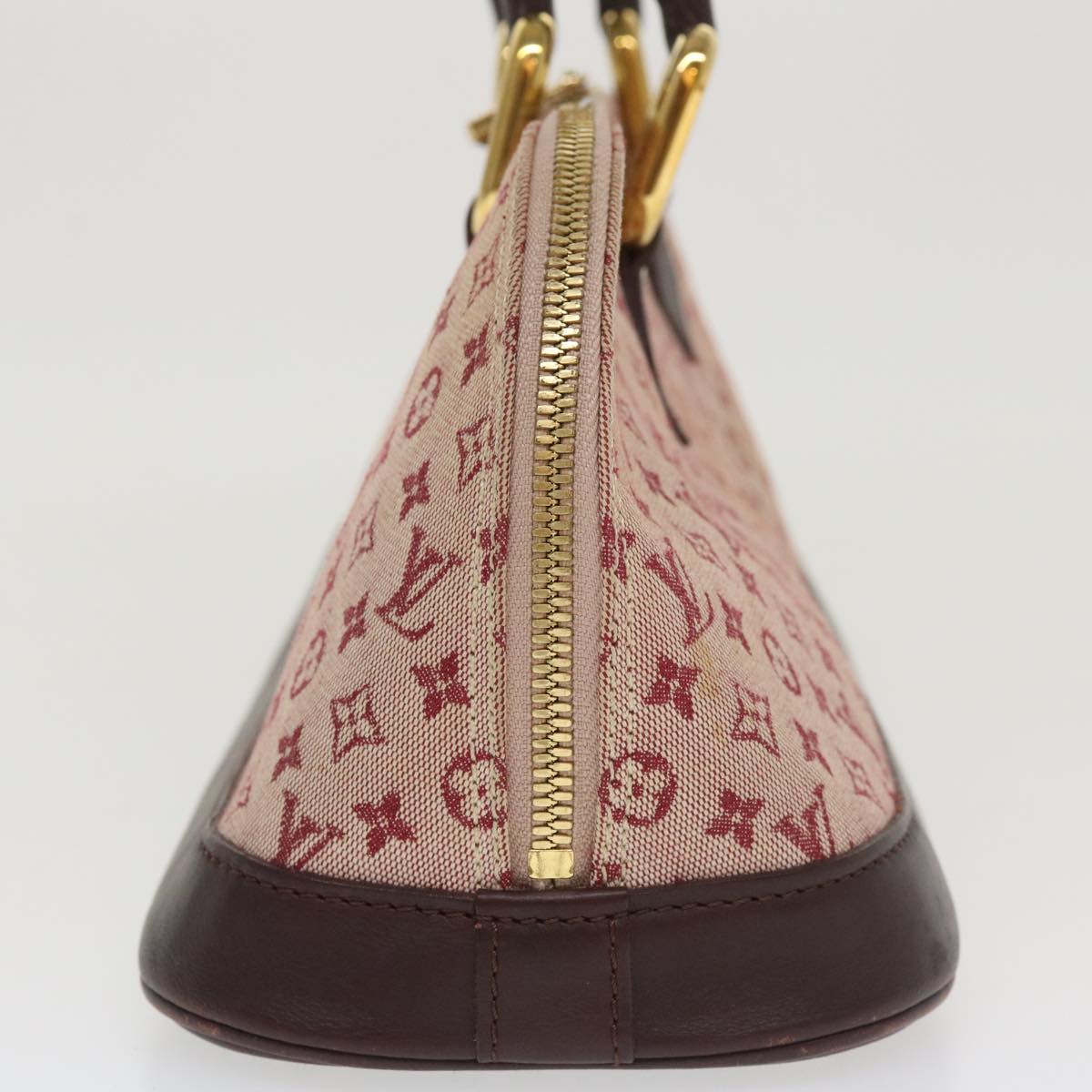 LOUIS VUITTON Monogram Mini Alma Long Hand Bag Red M92207 LV tp631