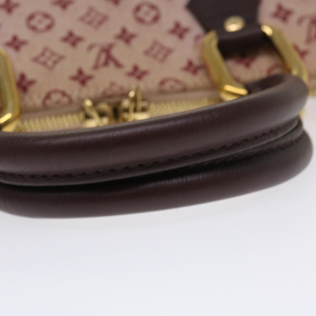 LOUIS VUITTON Monogram Mini Alma Long Hand Bag Red M92207 LV tp631