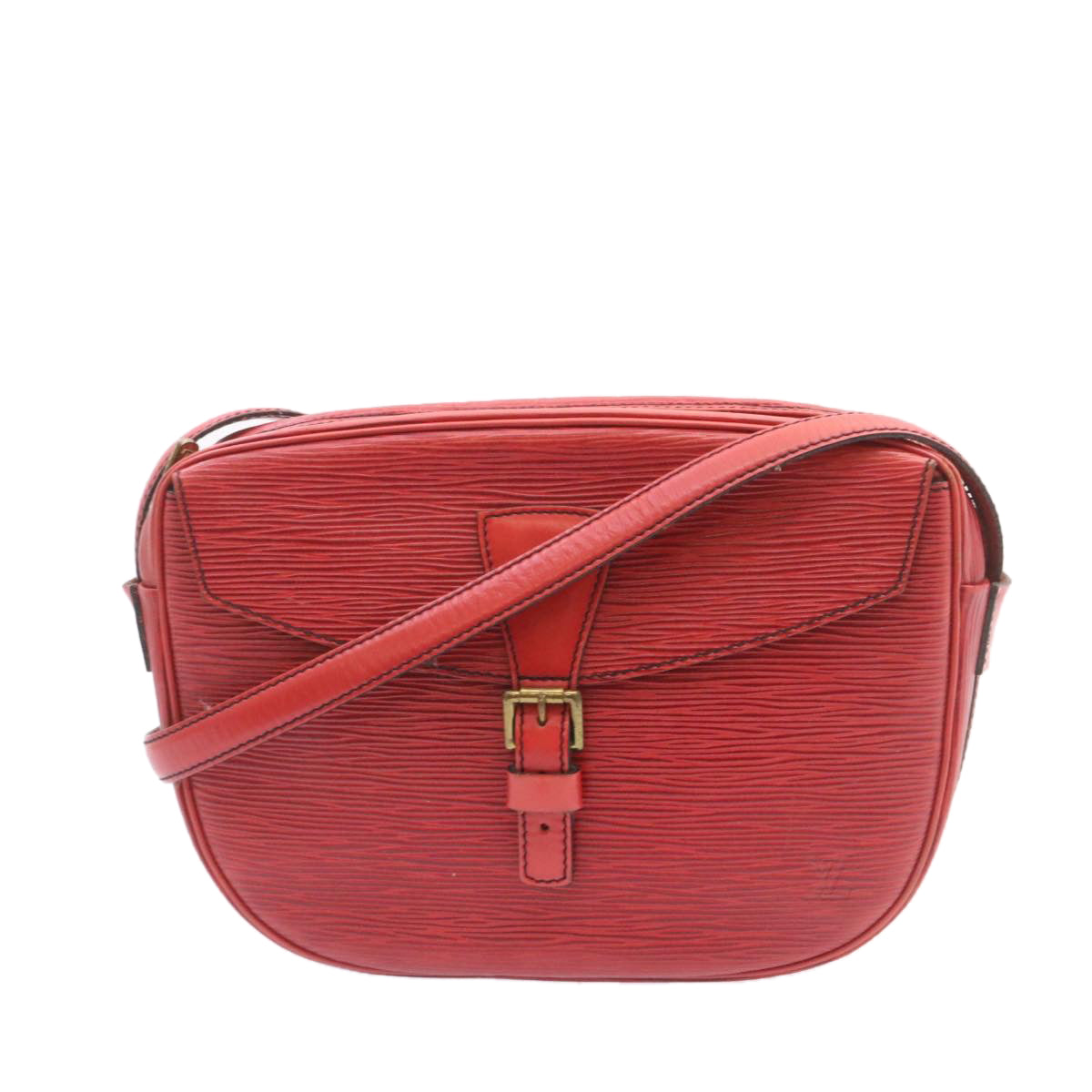 LOUIS VUITTON Epi June Feuille Shoulder Bag Red M52157 LV ts022