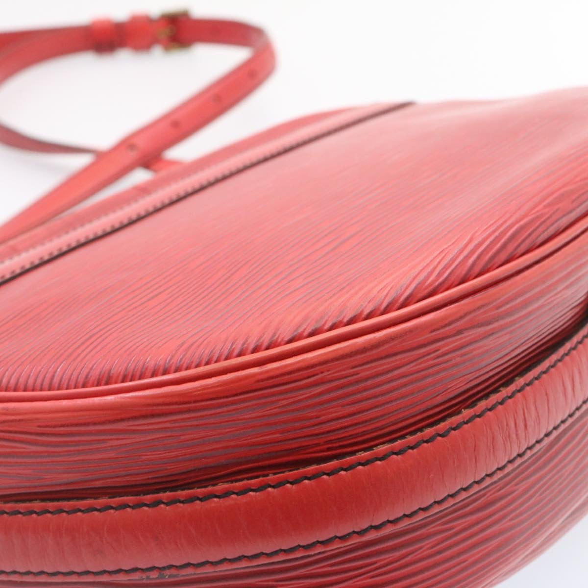 LOUIS VUITTON Epi June Feuille Shoulder Bag Red M52157 LV ts022