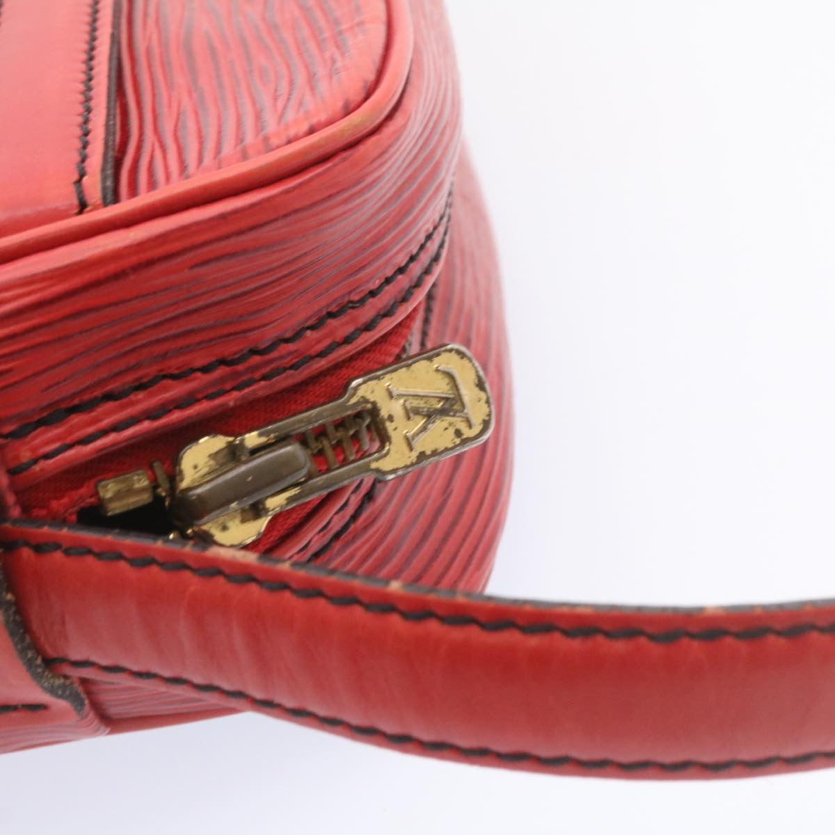 LOUIS VUITTON Epi June Feuille Shoulder Bag Red M52157 LV ts022