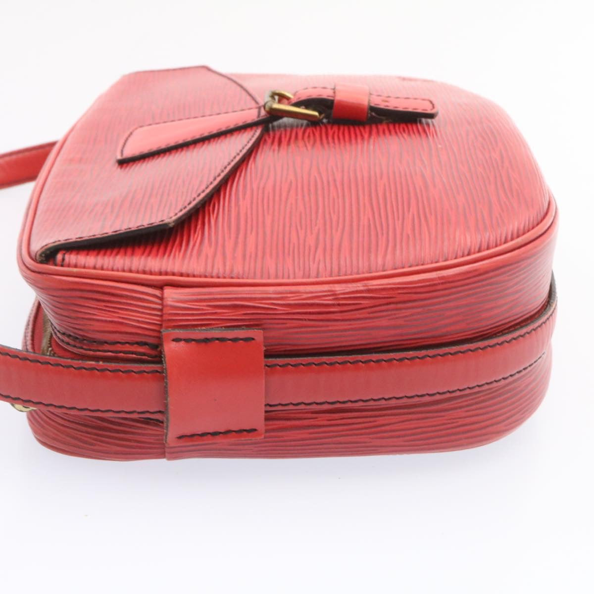 LOUIS VUITTON Epi June Feuille Shoulder Bag Red M52157 LV ts022
