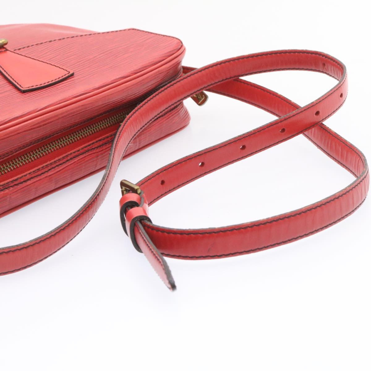 LOUIS VUITTON Epi June Feuille Shoulder Bag Red M52157 LV ts022