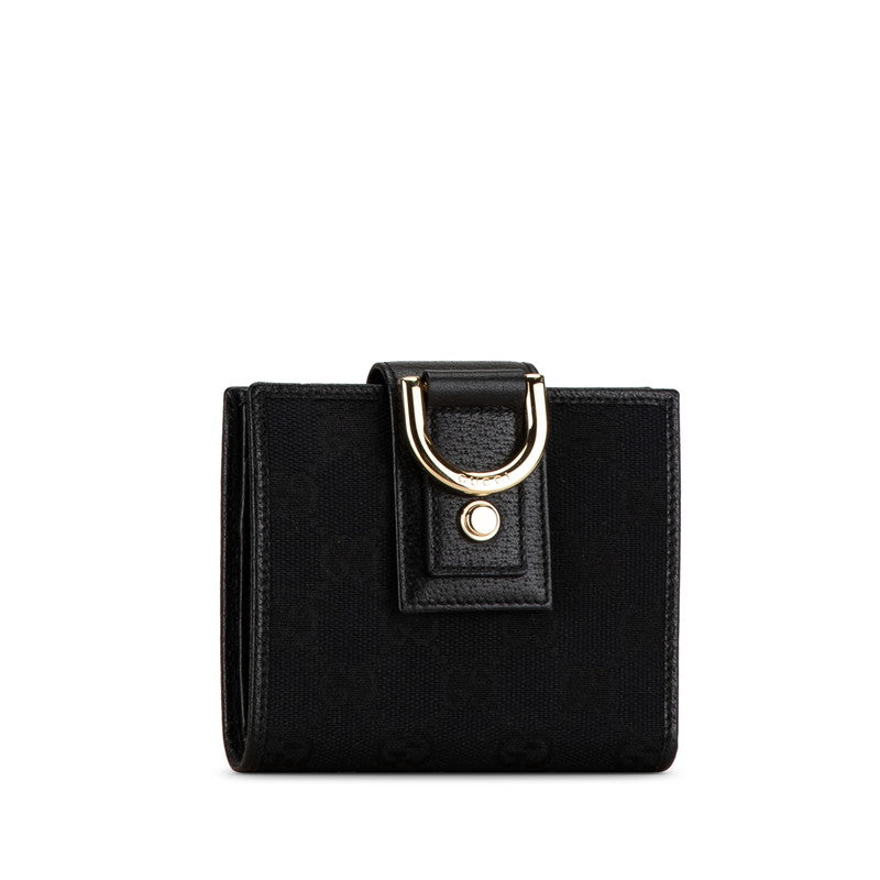 Luxury Gucci Trending 2025 GG Canvas Abby Line Bifold Wallet Black