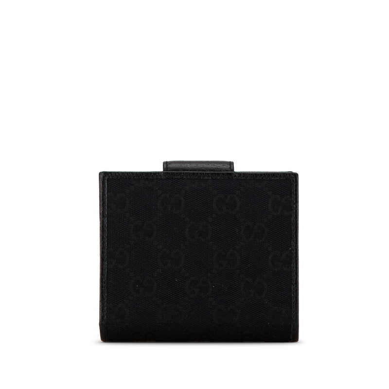 Luxury Gucci Trending 2025 GG Canvas Abby Line Bifold Wallet Black