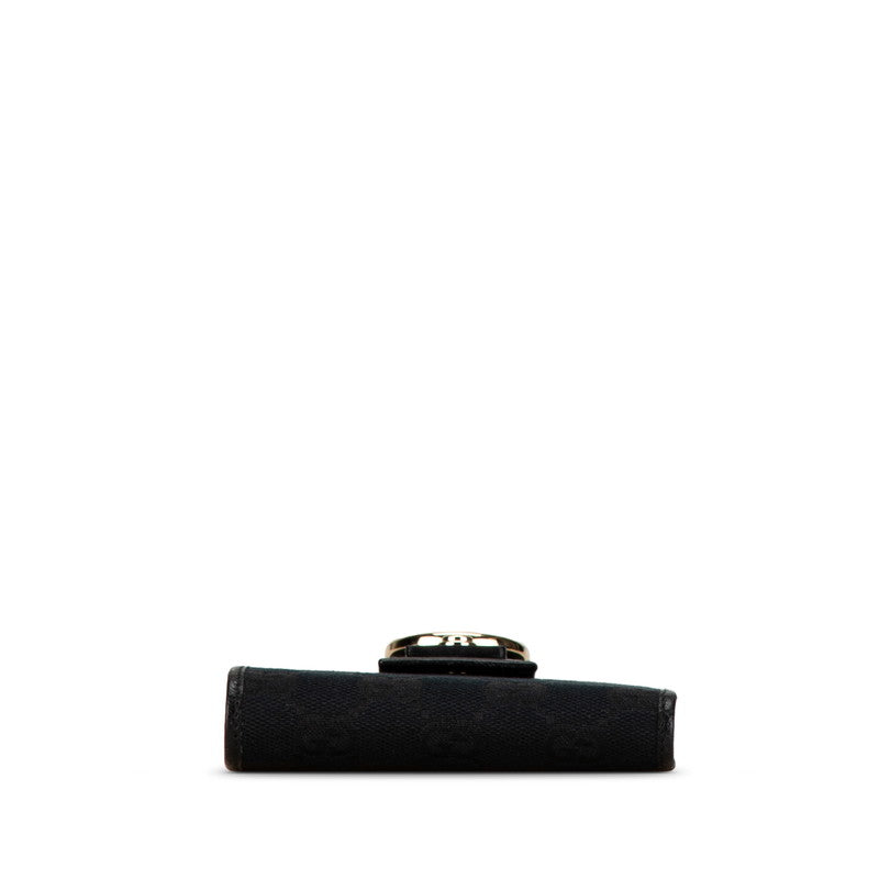 Luxury Gucci Trending 2025 GG Canvas Abby Line Bifold Wallet Black