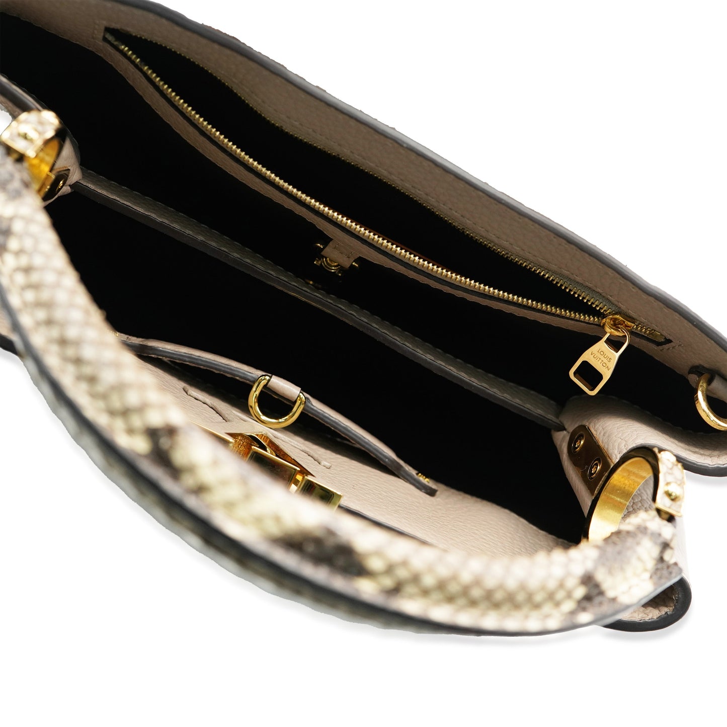 Louis Vuitton Galet Python Taurillon Capucines MM