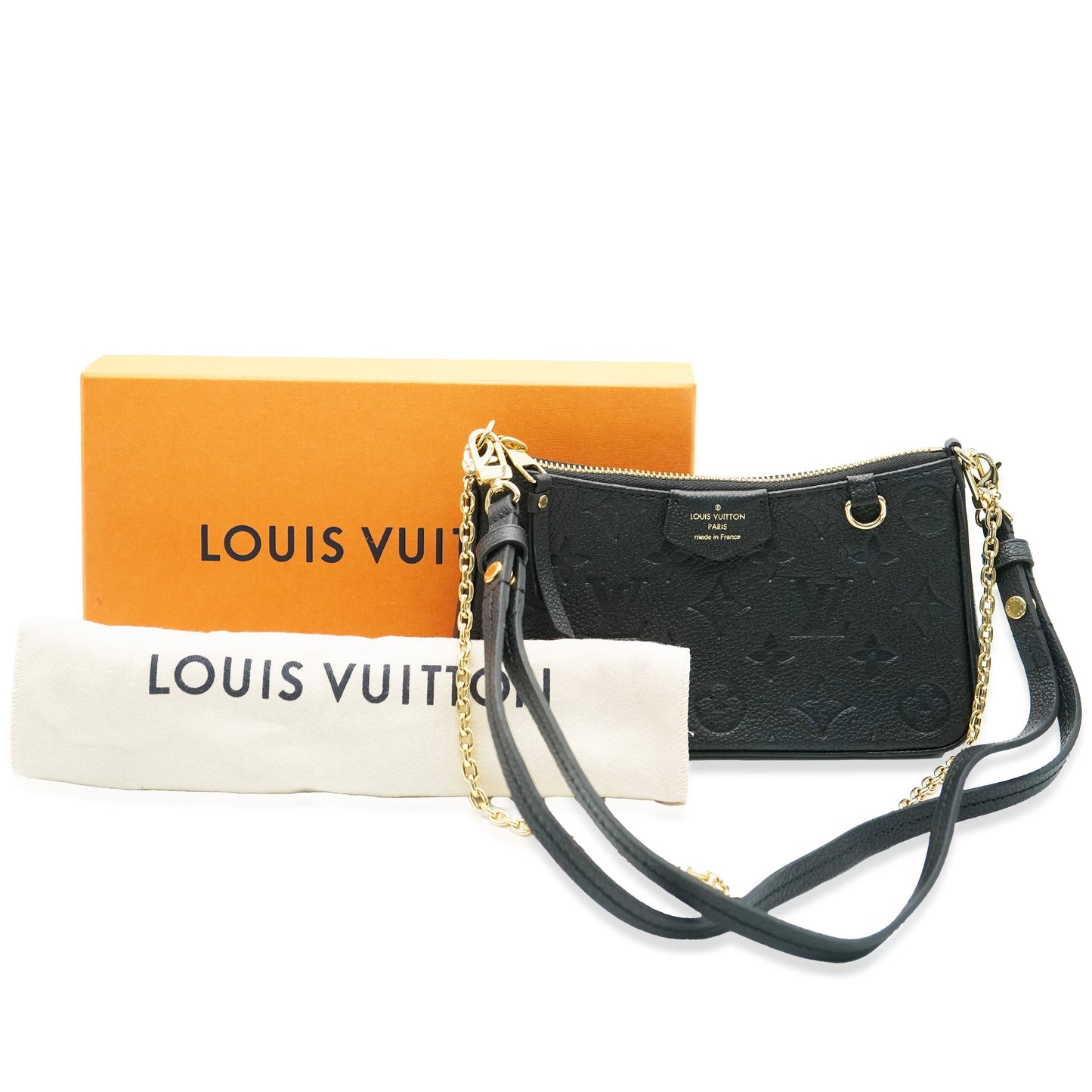Louis Vuitton Black Monogram Empreinte Easy Pouch On Strap