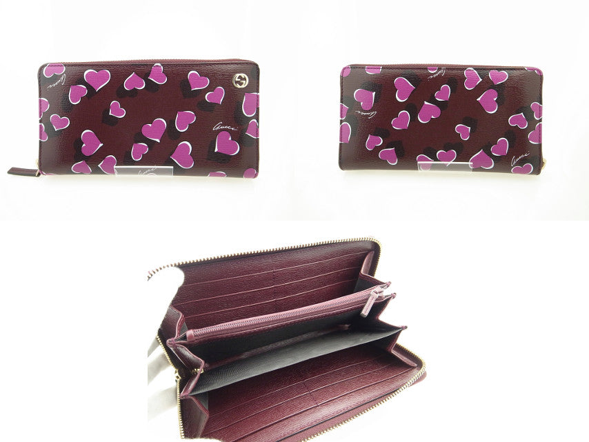 Luxury Gucci Trending 2025 Leather Embossed Zip-Around Long Wallet 309705