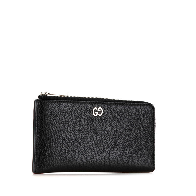 Luxury Gucci Trending 2025 Leather L-Zip Long Wallet 574745 Black