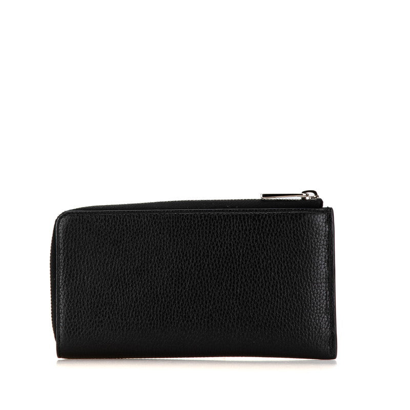 Luxury Gucci Trending 2025 Leather L-Zip Long Wallet 574745 Black