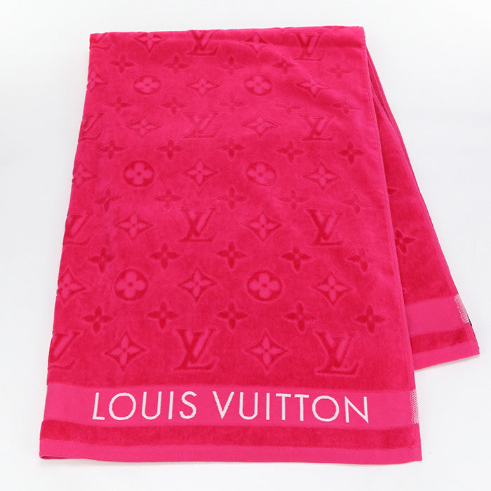 LOUIS VUITTON M77514 towel LV Vacation Beach Towel bath towel cotton pink Women