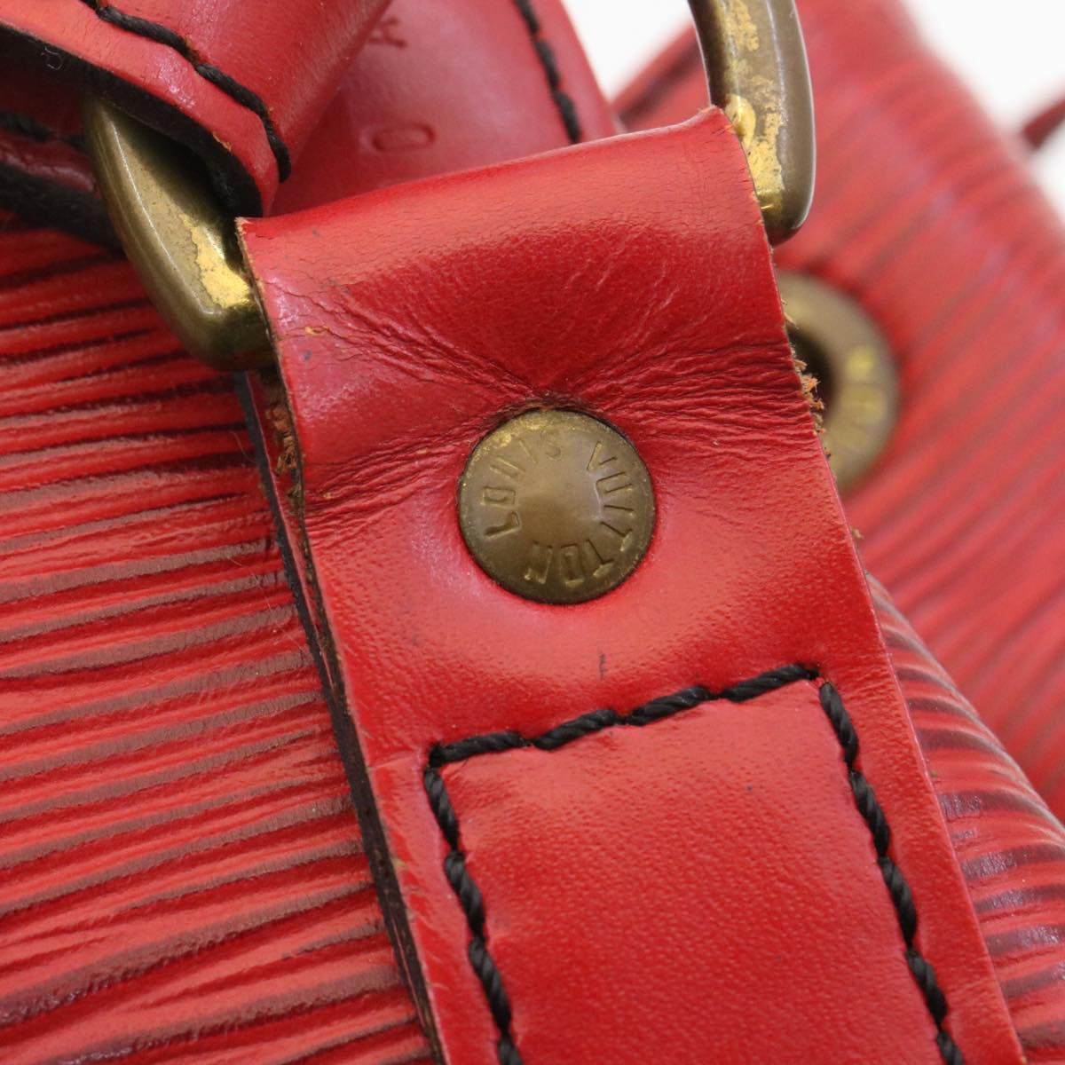 LOUIS VUITTON Epi Petit Noe Shoulder Bag Red M44107 LV uy003