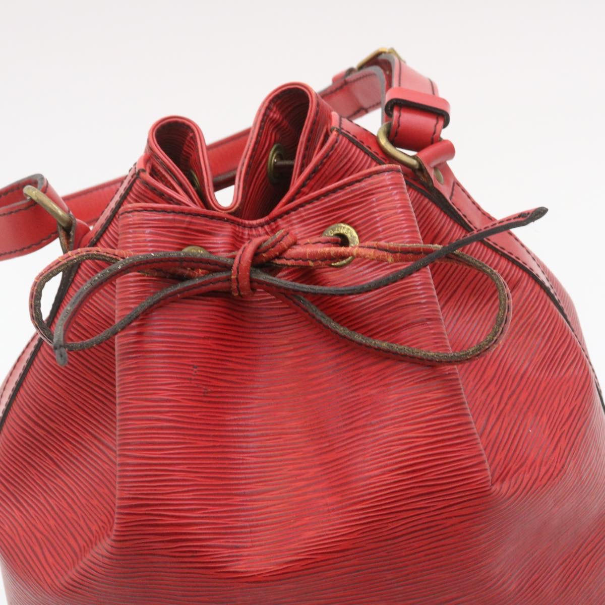LOUIS VUITTON Epi Petit Noe Shoulder Bag Red M44107 LV uy003