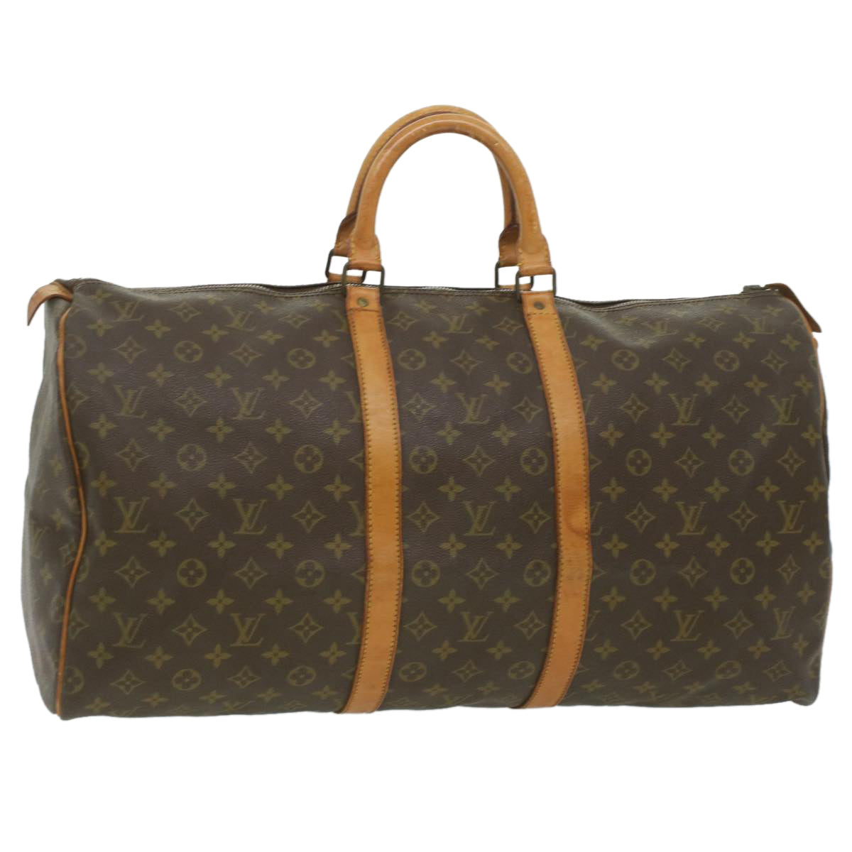 LOUIS VUITTON Monogram Keepall 55 Boston Bag Vintage M41424 LV uy082