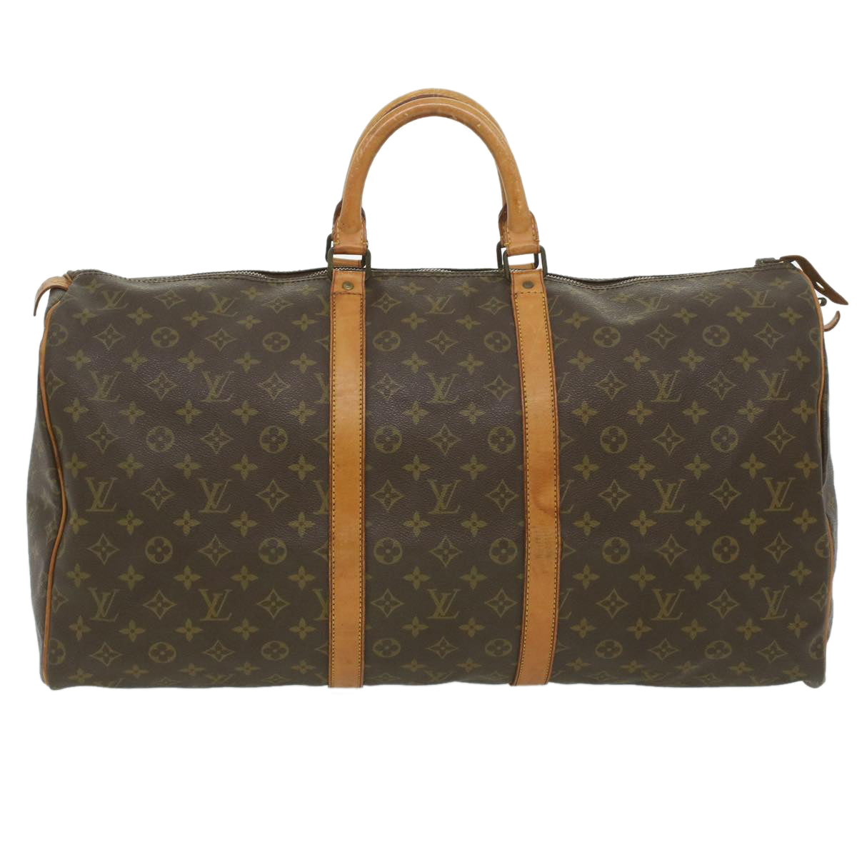 LOUIS VUITTON Monogram Keepall 55 Boston Bag Vintage M41424 LV uy082