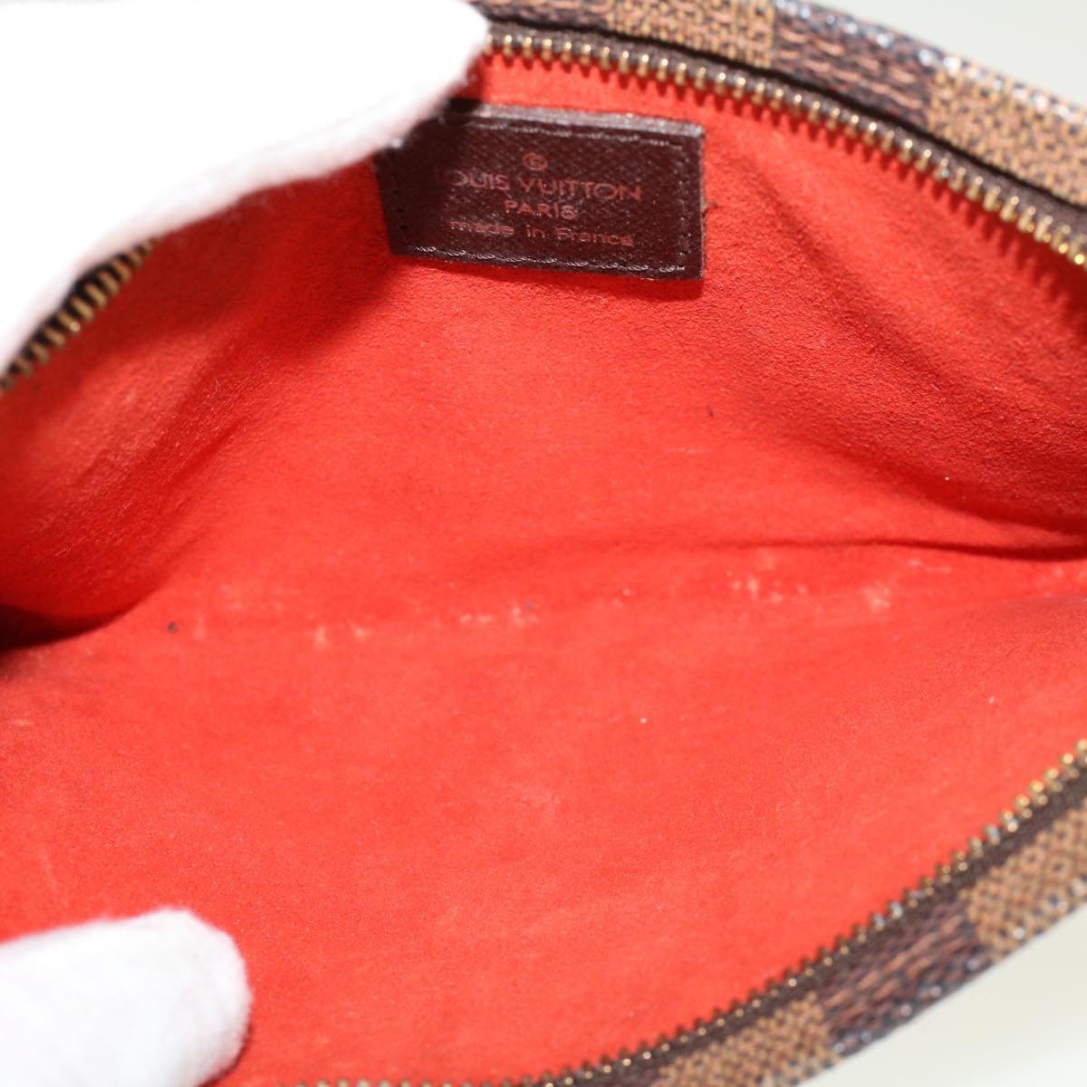 LOUIS VUITTON Damier Ebene Marais Pouch LV uy135
