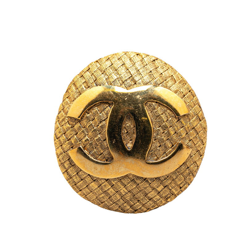 Chanel Vintage Coco Mark Gold Plated Brooch