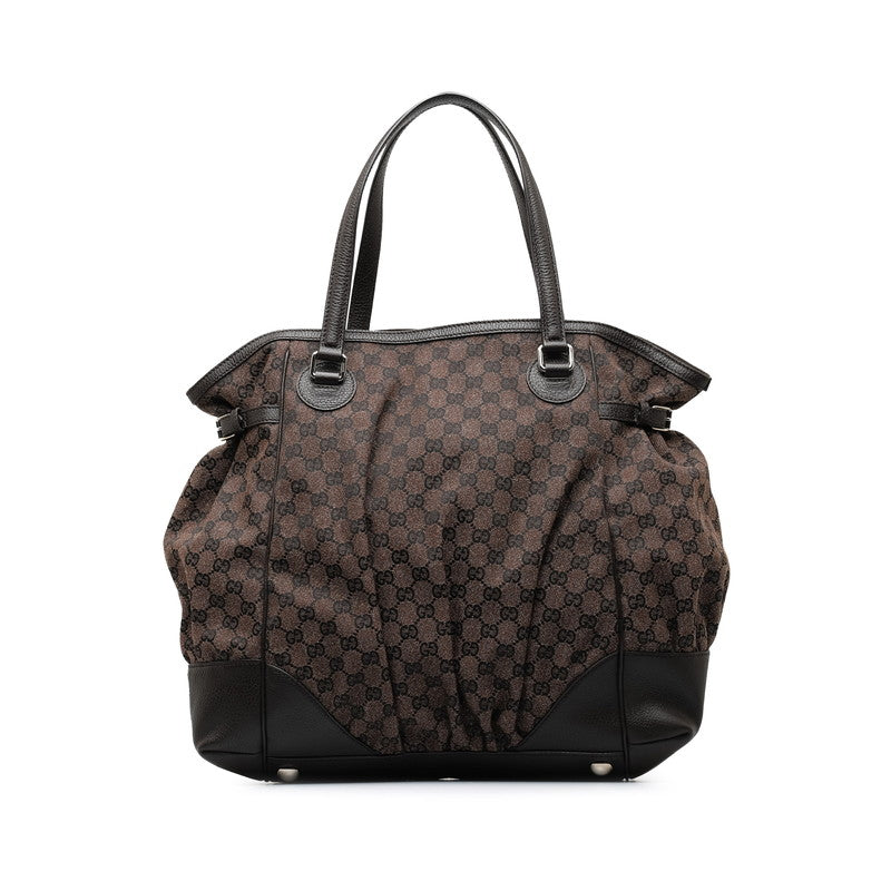 Luxury Gucci Trending 2025 GG Canvas Leather Tote Bag Brown