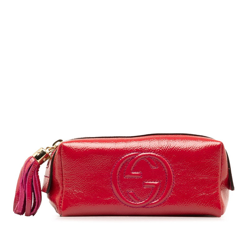 Luxury Gucci Trending 2025 Interlocking G Soho Patent Leather Pouch