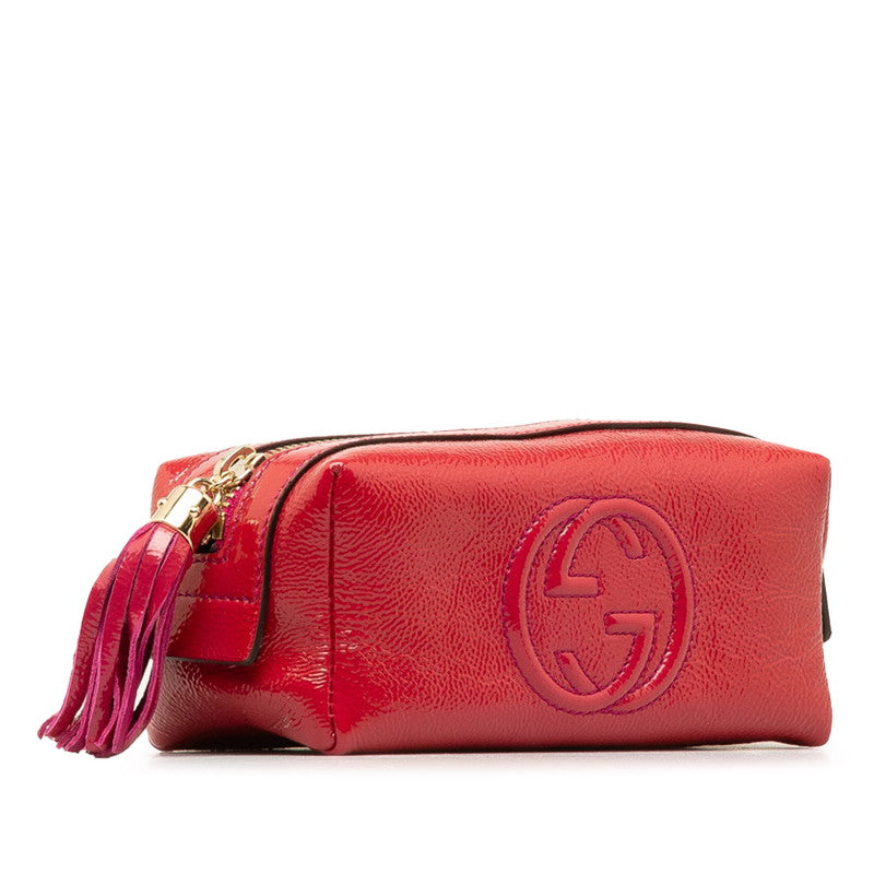 Luxury Gucci Trending 2025 Interlocking G Soho Patent Leather Pouch