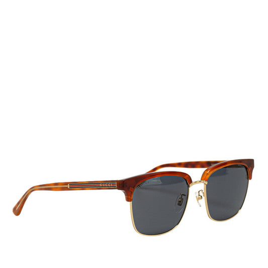 Luxury Gucci Trending 2025 GG0382S Plastic Sunglasses Brown Gold
