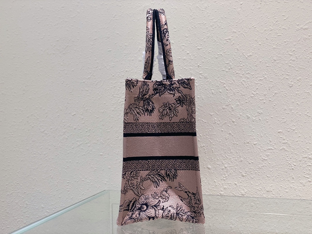 Luxury DiorMedium Book Tote 36cm Jardin Botanique Pink