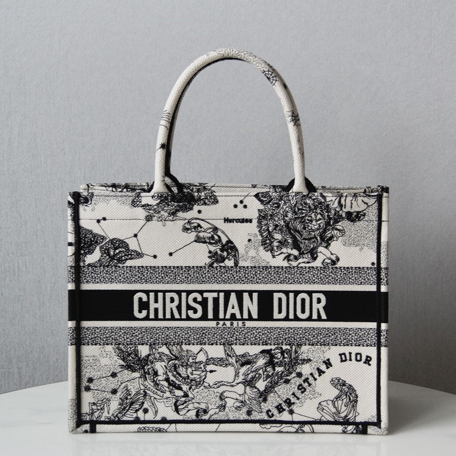 Luxury DiorMedium Book Tote 36cm Hercules White