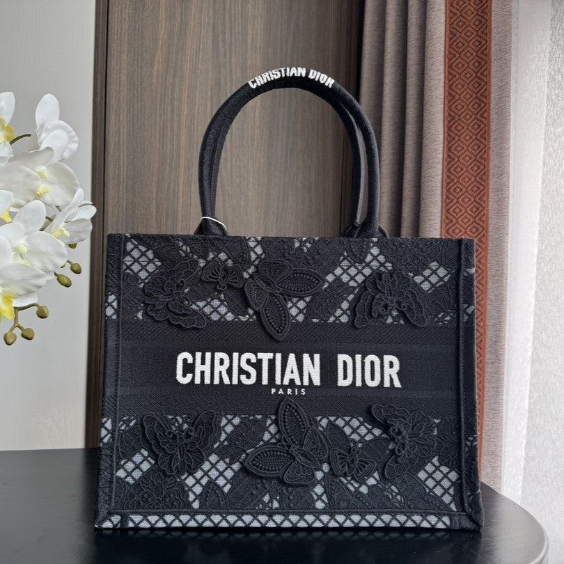 Luxury DiorMedium Book Tote 36cm Butterfly Zodiac Black