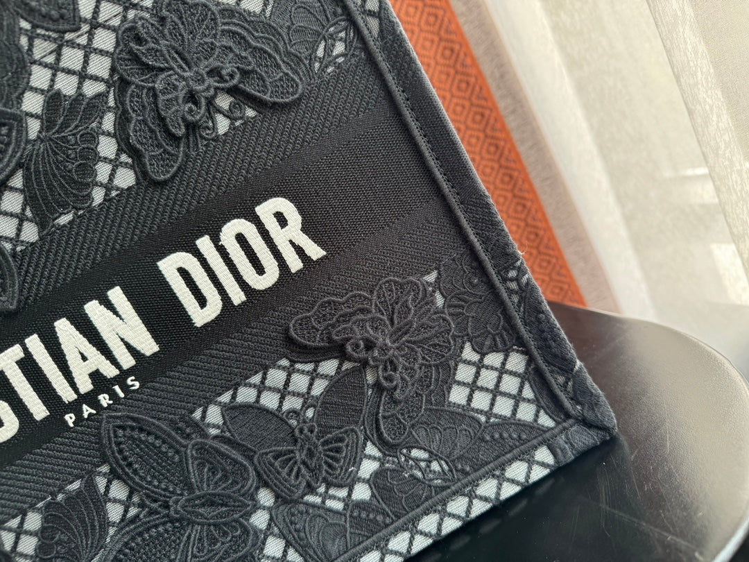 Luxury DiorMedium Book Tote 36cm Butterfly Zodiac Black