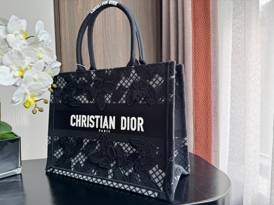 Luxury DiorMedium Book Tote 36cm Butterfly Zodiac Black