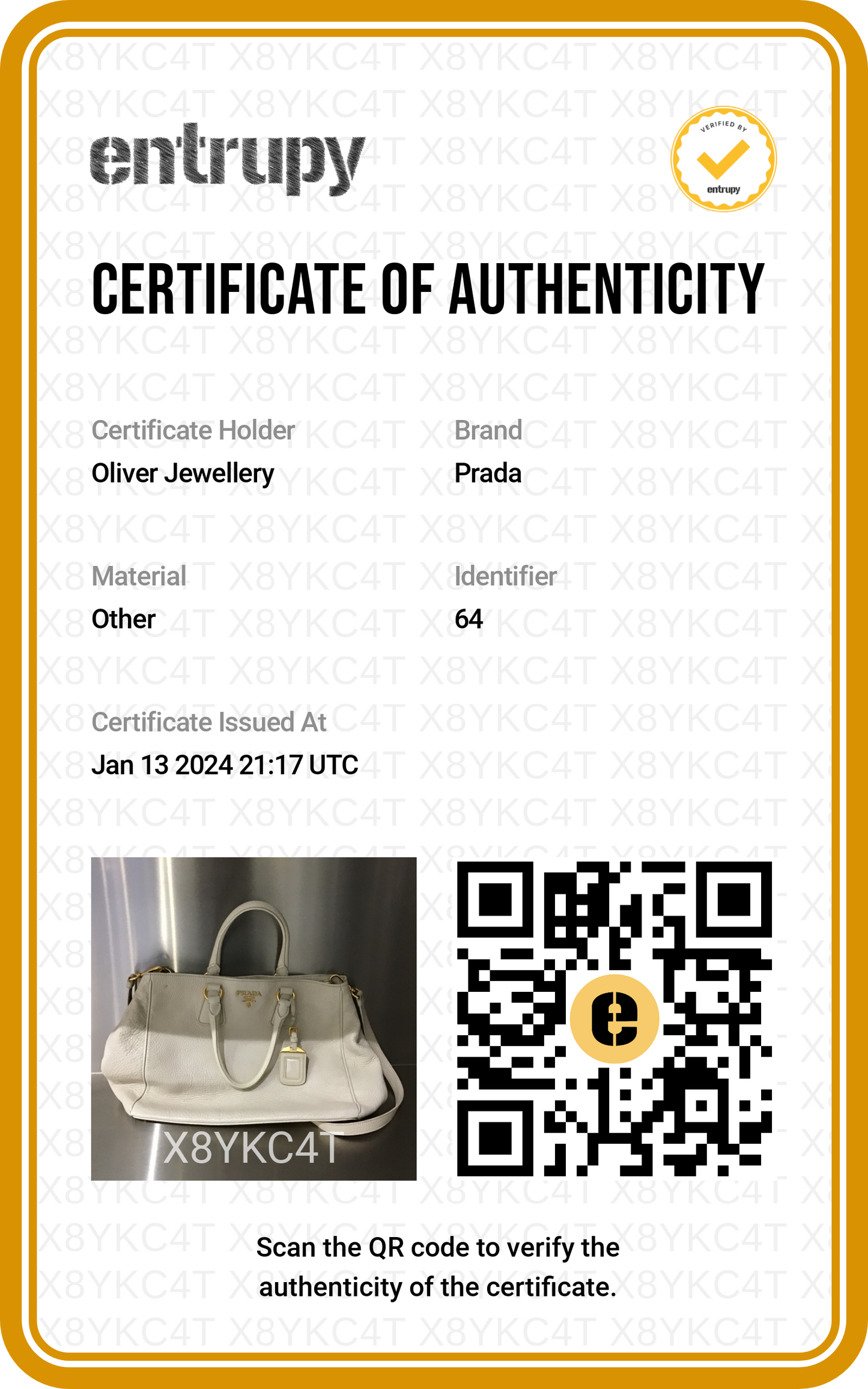 Prada White Vitello Daino Leather Tote