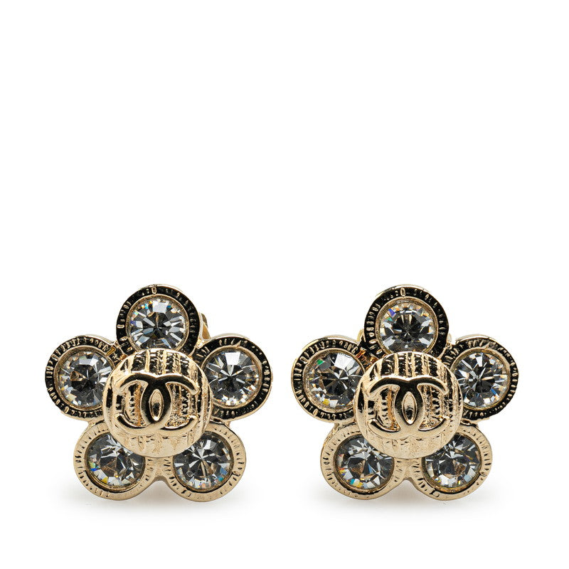 Chanel Vintage Coco Mark Flower Earrings