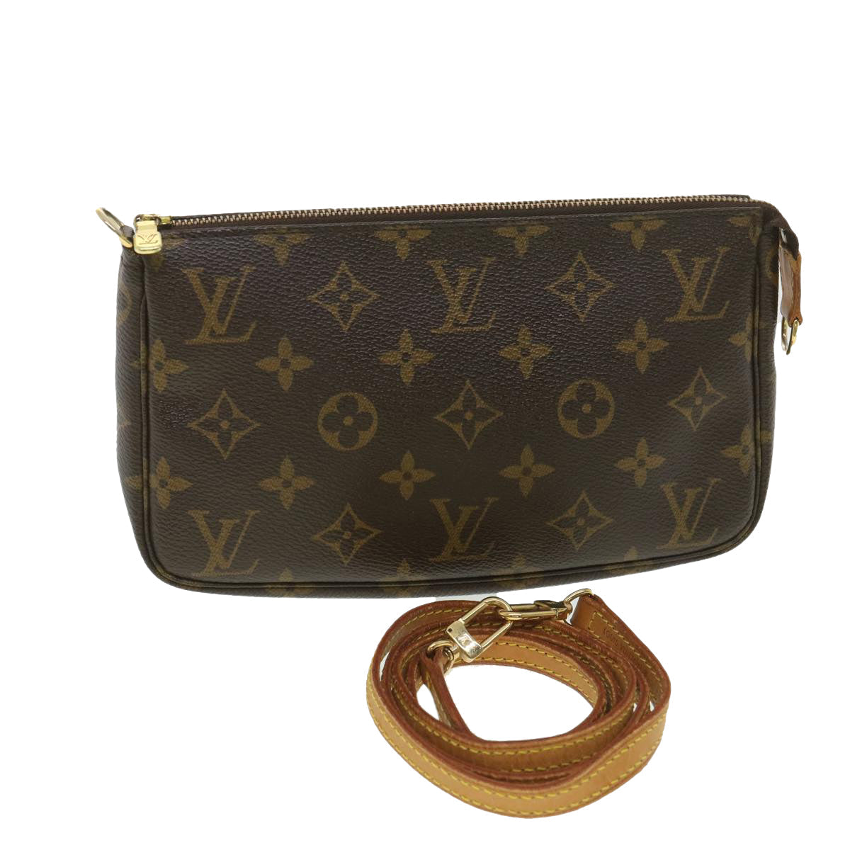 LOUIS VUITTON Monogram Pochette Accessoires Pouch M51980 LV yb006