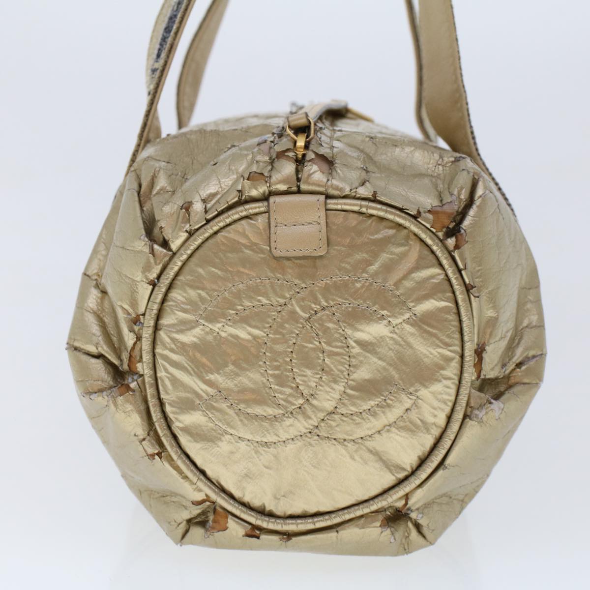 Luxury Chanel Boston Bag Patent leather Gold Tone CC  yb278