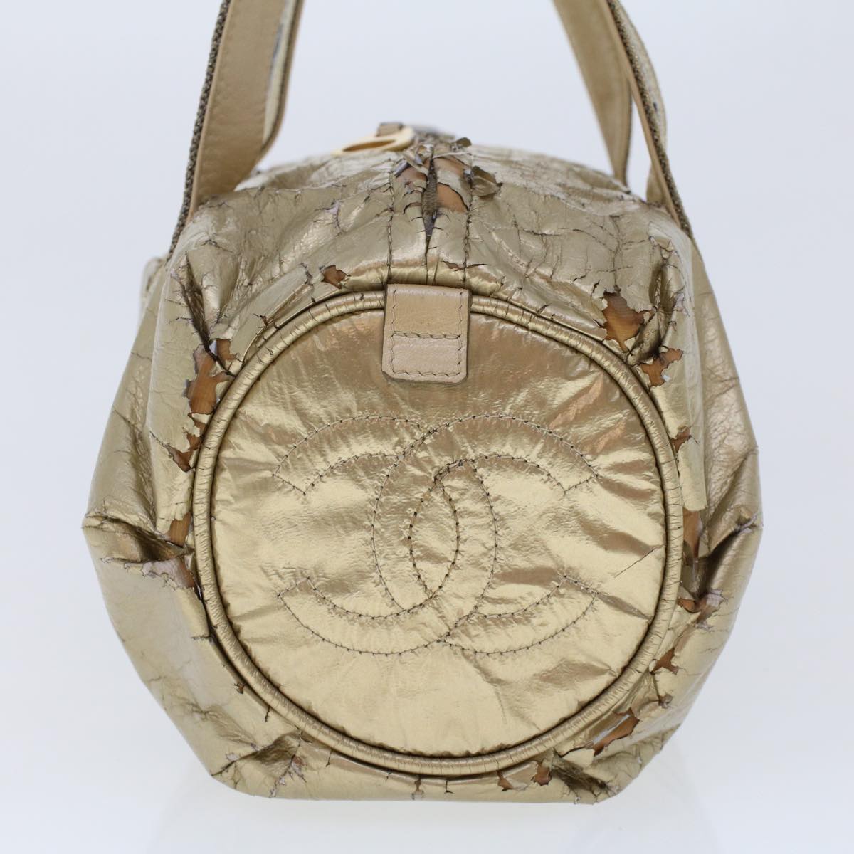 Luxury Chanel Boston Bag Patent leather Gold Tone CC  yb278