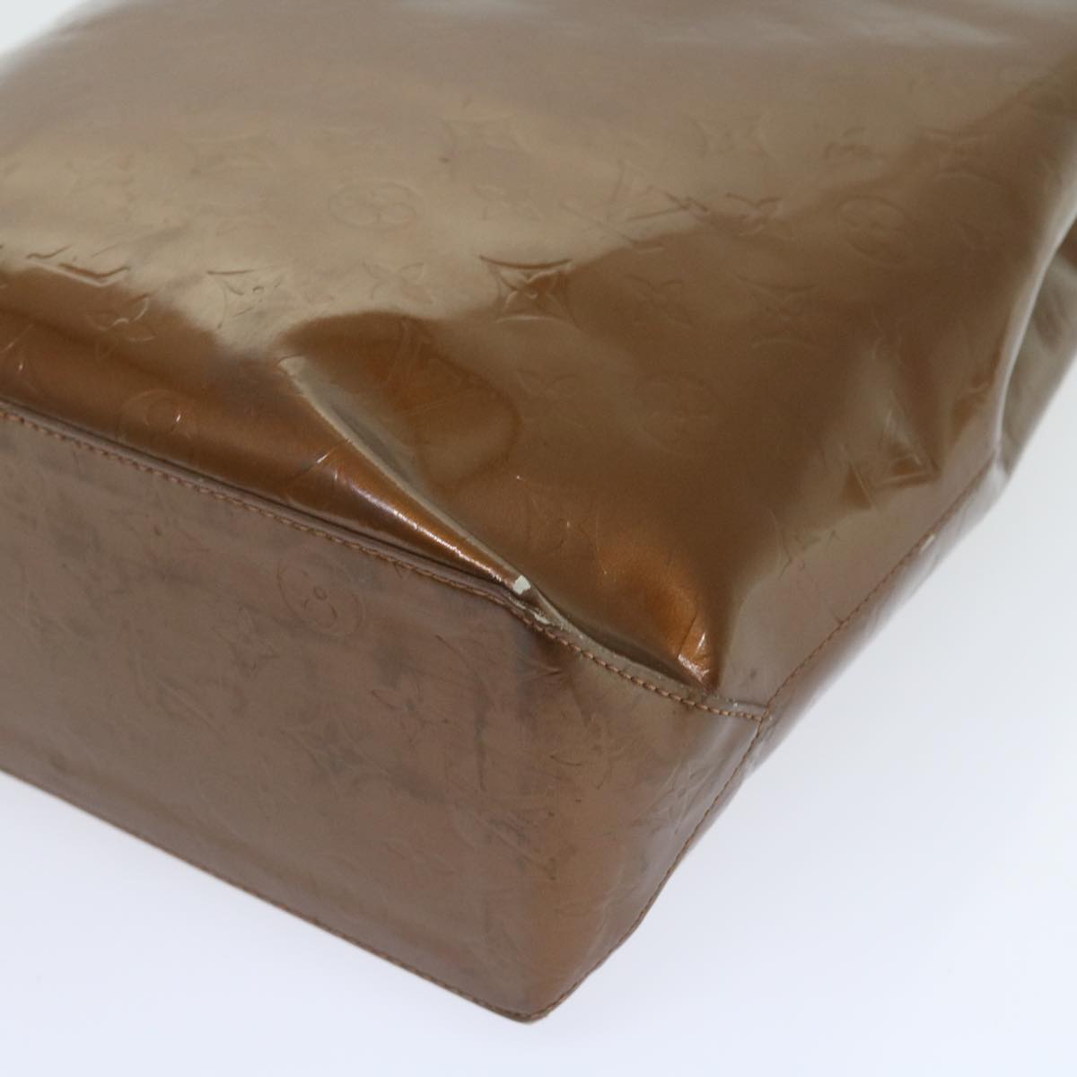 LOUIS VUITTON Monogram Vernis Reade MM Hand Bag Bronze M91143 LV yb380