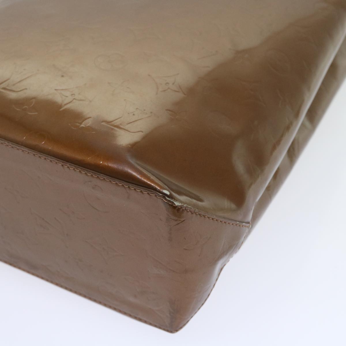 LOUIS VUITTON Monogram Vernis Reade MM Hand Bag Bronze M91143 LV yb380