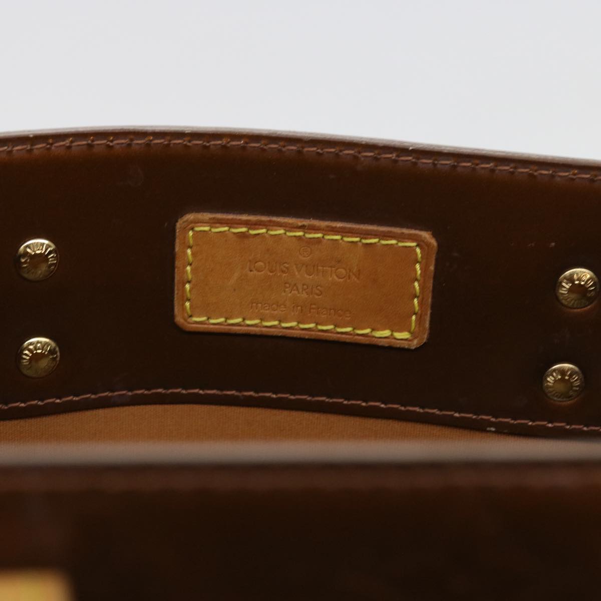 LOUIS VUITTON Monogram Vernis Reade MM Hand Bag Bronze M91143 LV yb380