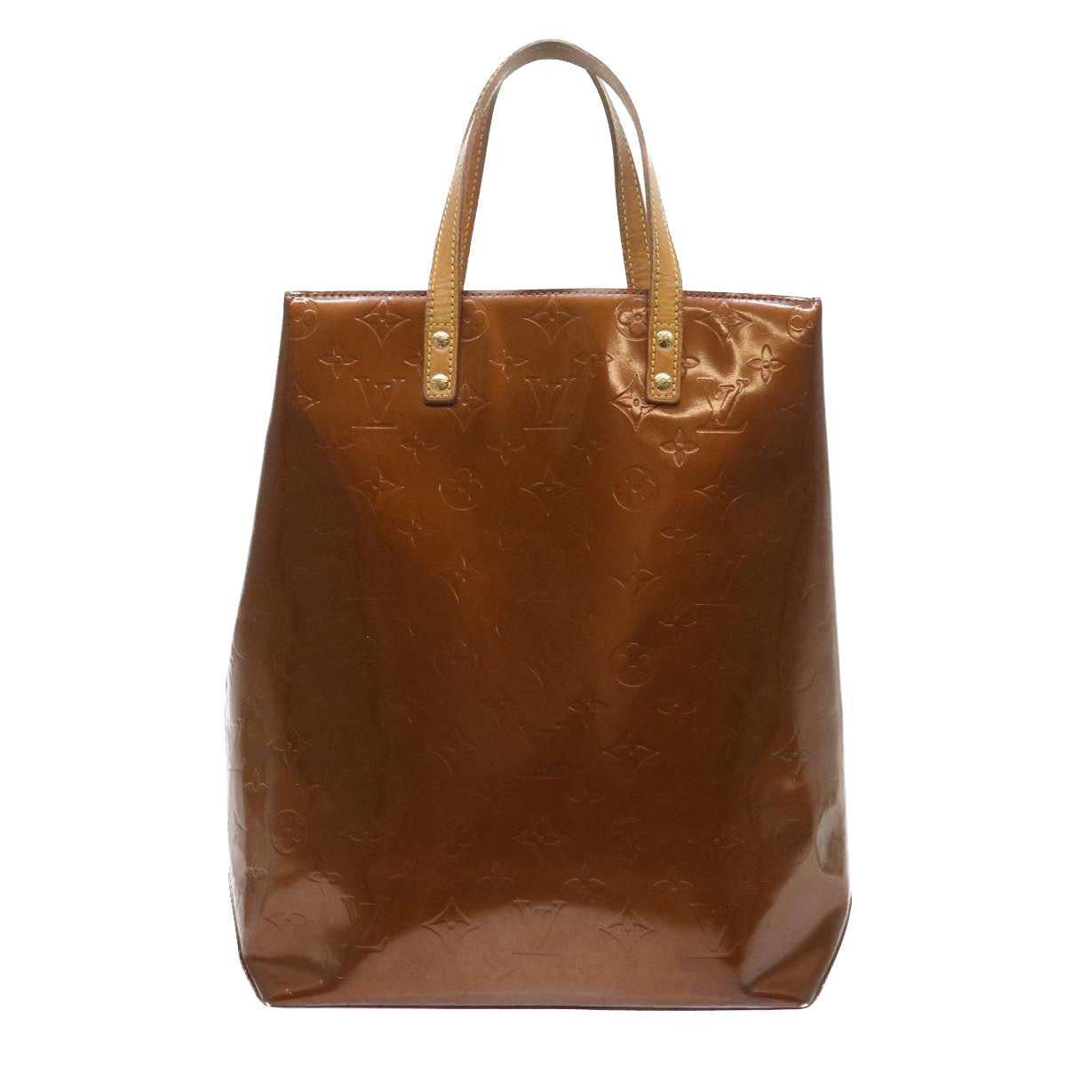 LOUIS VUITTON Monogram Vernis Reade MM Hand Bag Bronze M91143 LV yb380