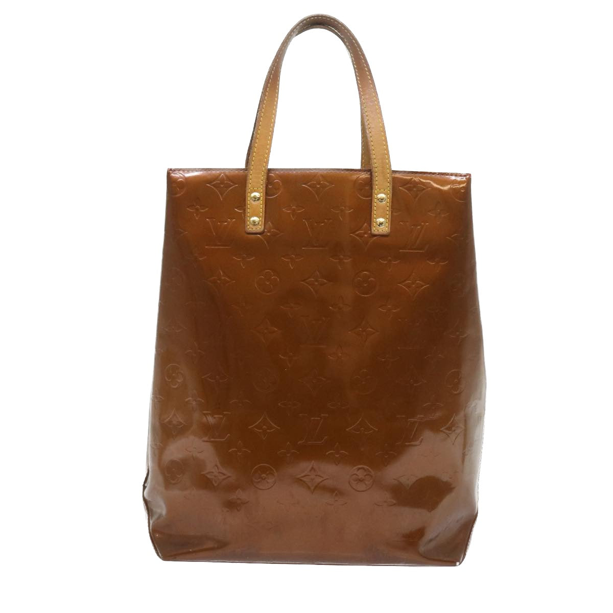 LOUIS VUITTON Monogram Vernis Reade MM Hand Bag Bronze M91143 LV yb380
