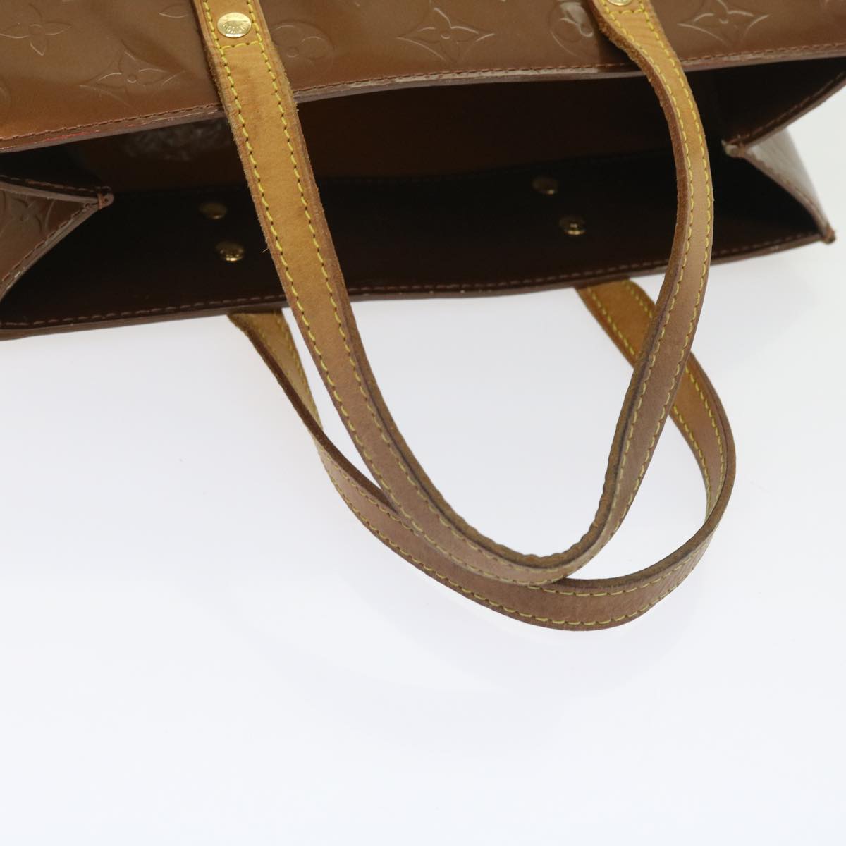 LOUIS VUITTON Monogram Vernis Reade MM Hand Bag Bronze M91143 LV yb380