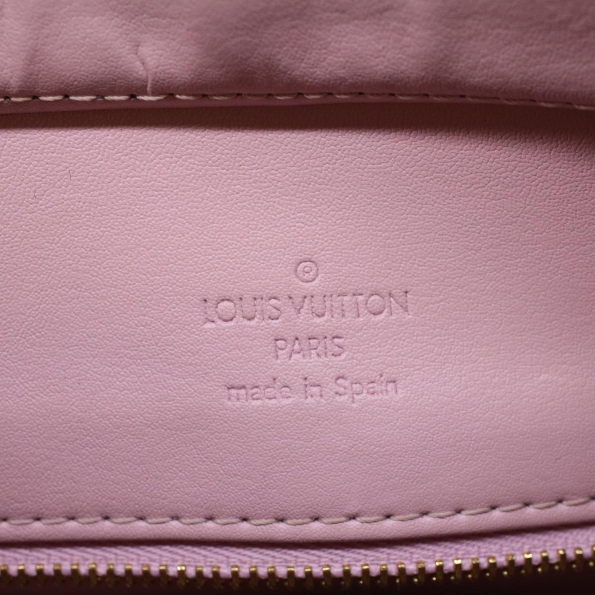 LOUIS VUITTON Monogram Vernis Houston Bag Marshmallow Pink M91302 LV yb397