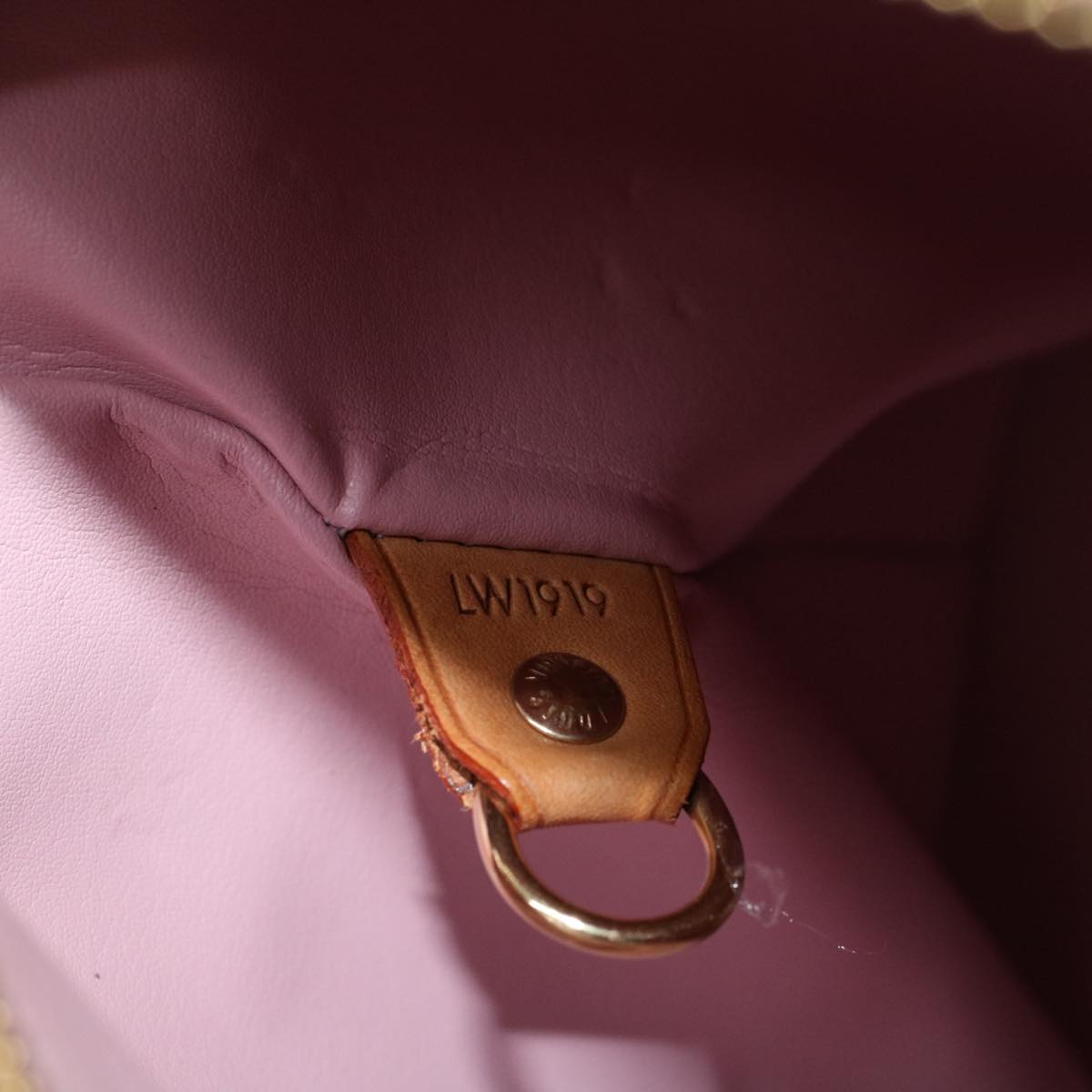 LOUIS VUITTON Monogram Vernis Houston Bag Marshmallow Pink M91302 LV yb397