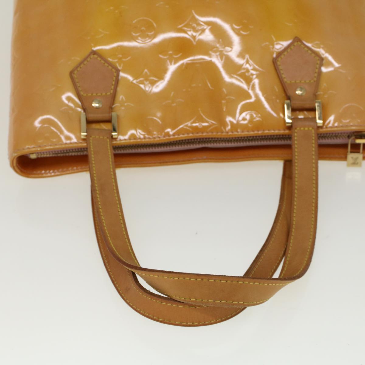LOUIS VUITTON Monogram Vernis Houston Bag Marshmallow Pink M91302 LV yb397